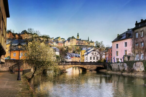 Luxemburgo paisajes de las calles en el fondo de pantalla