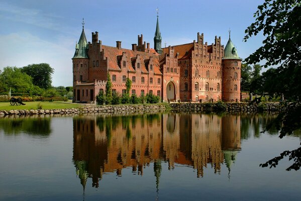 Château anglais au bord du lac