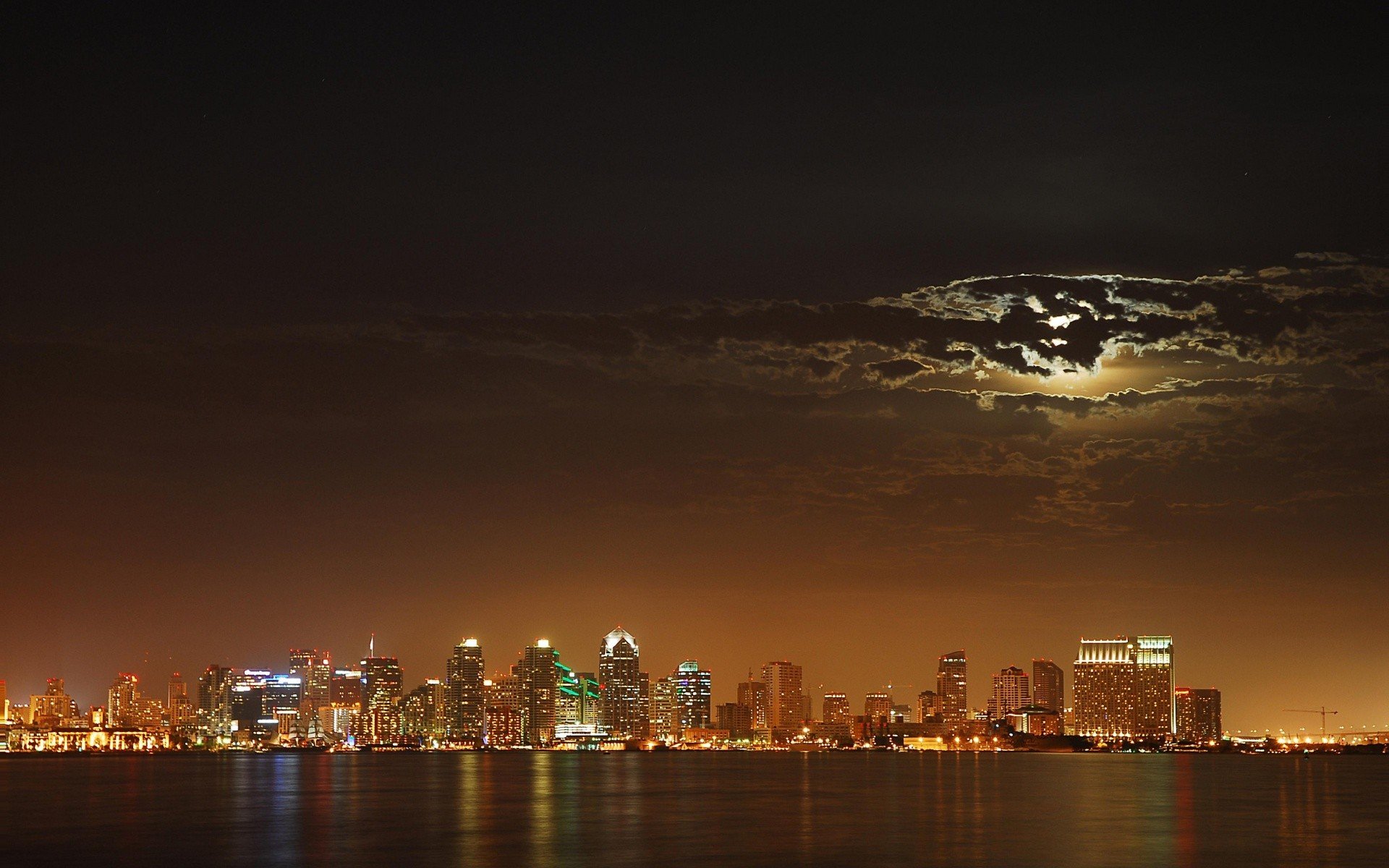 luna noche luces