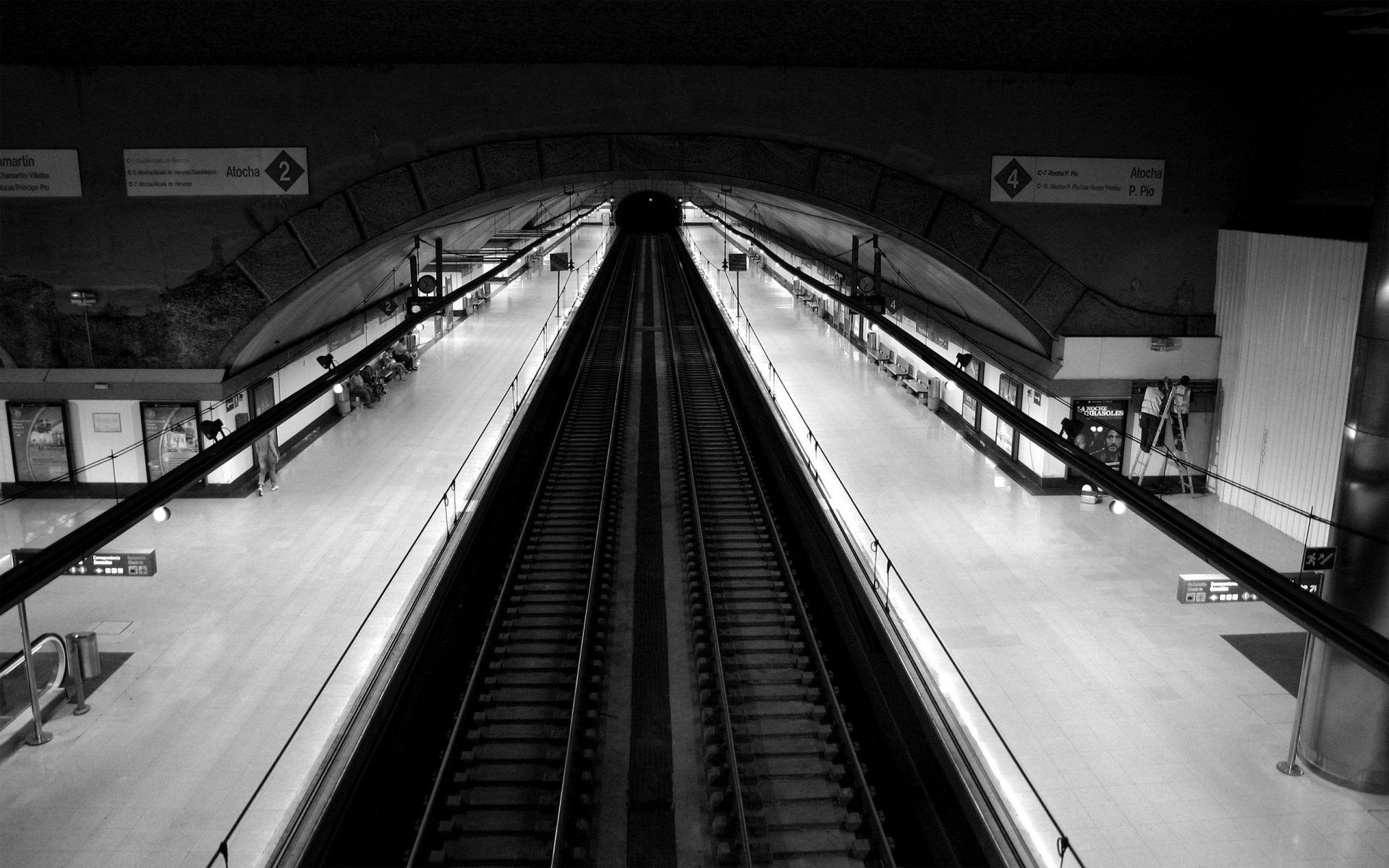 voies perron métro