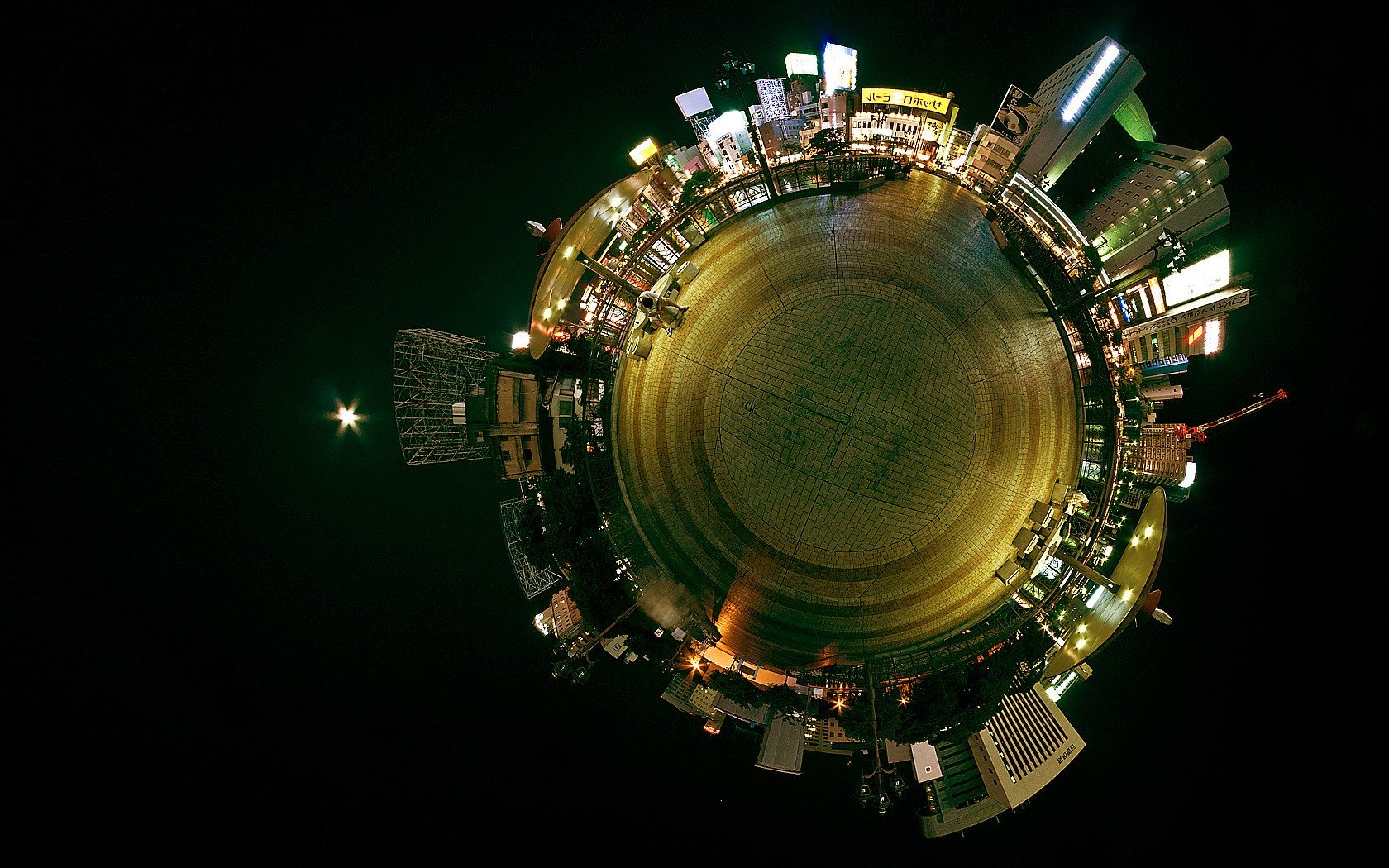 maisons personnes lumières nuit panorama