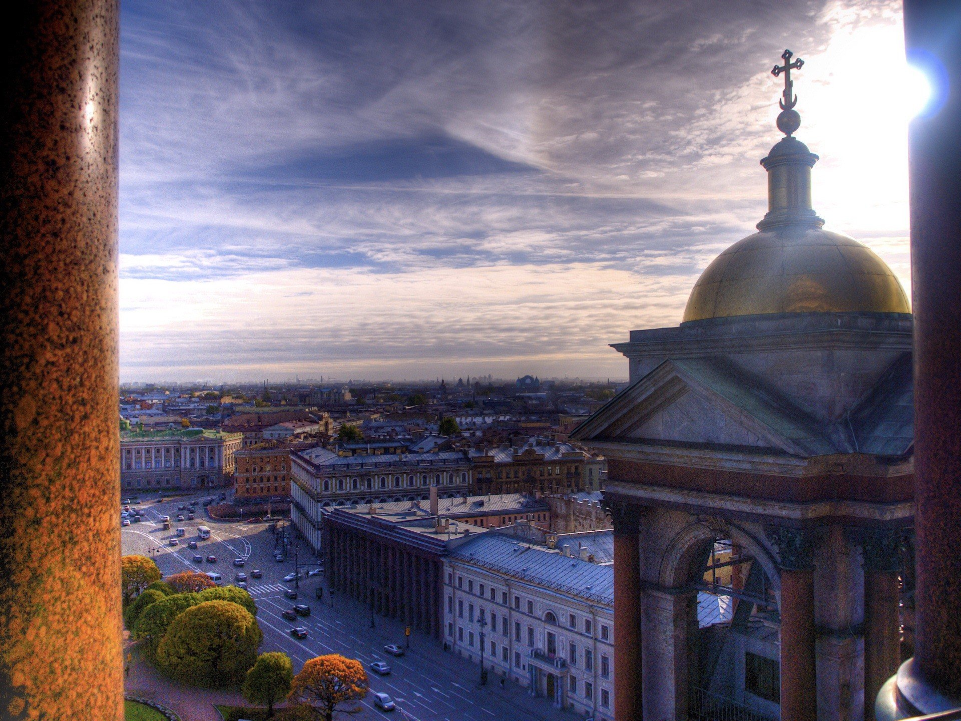 st. petersburg peter säulen isaakskathedrale straße