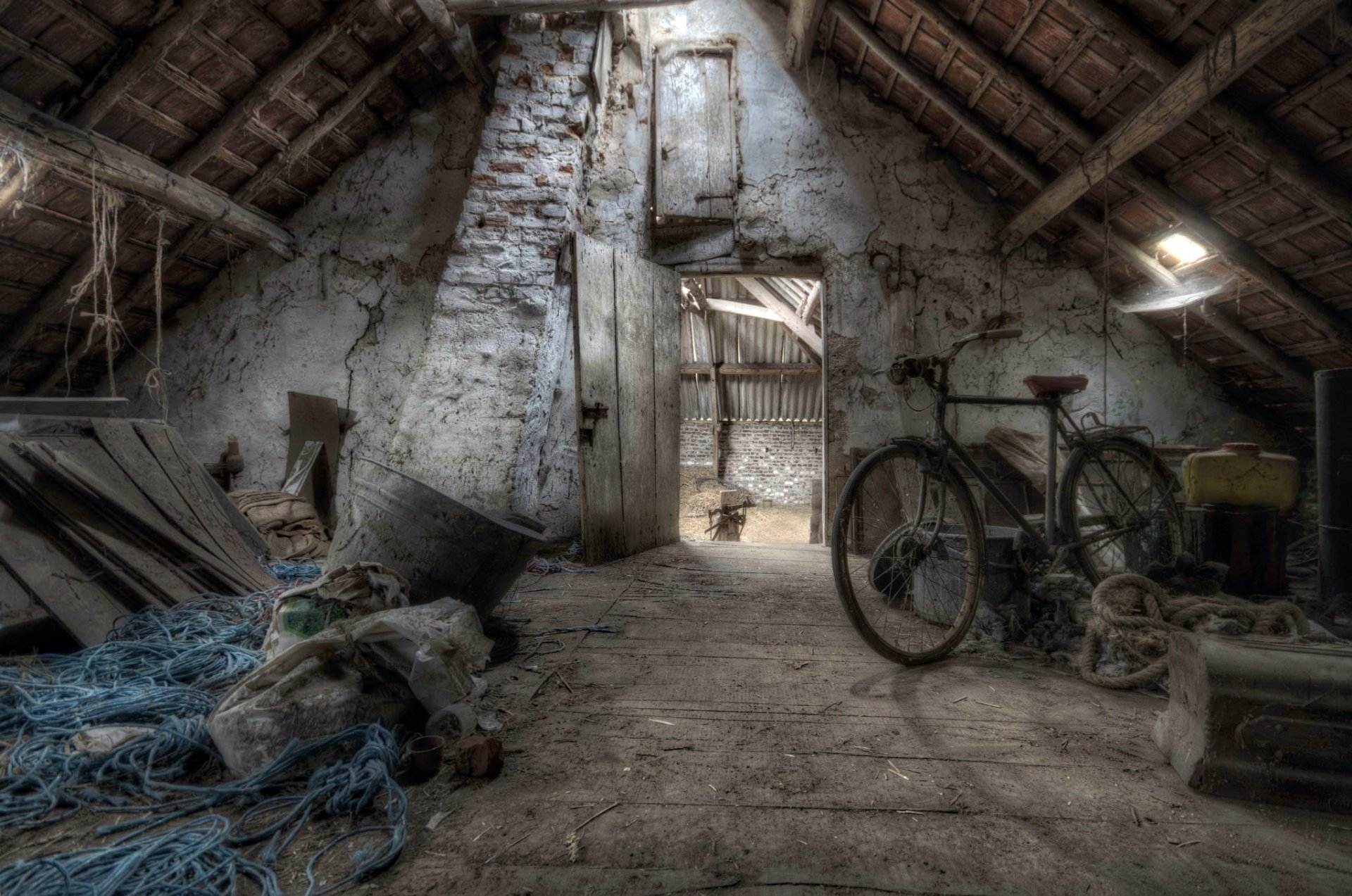 attic bike background