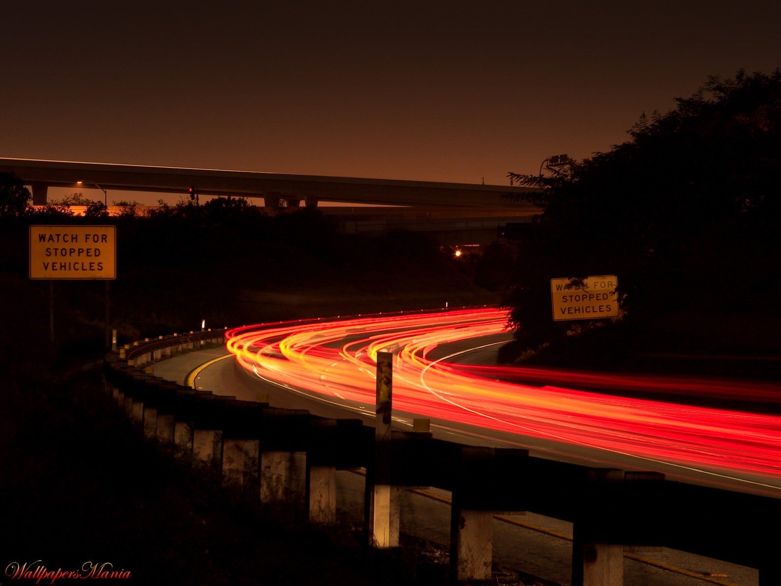 notte auto luce