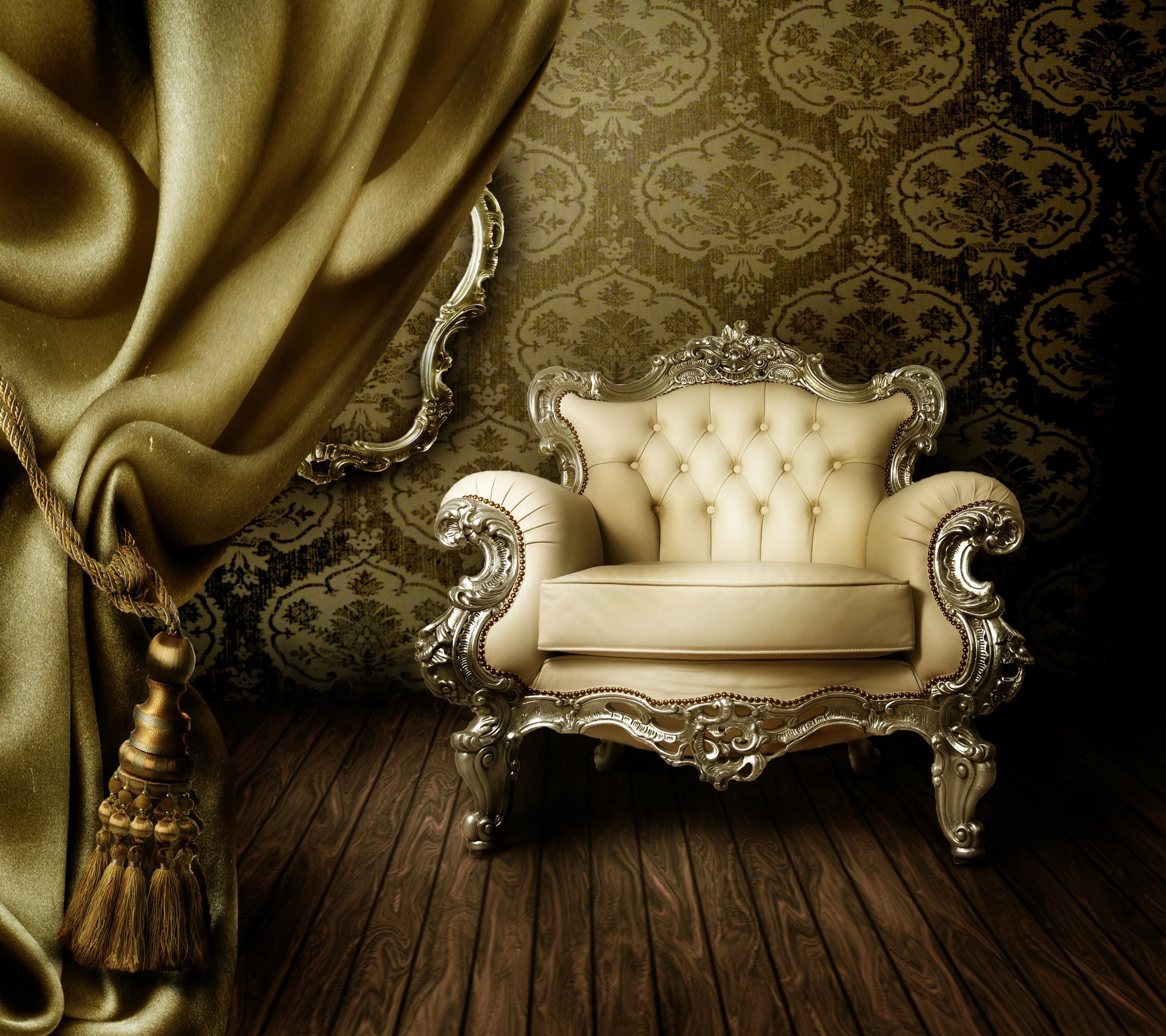 vintage luxury interior curtain wallpaper chair curtain