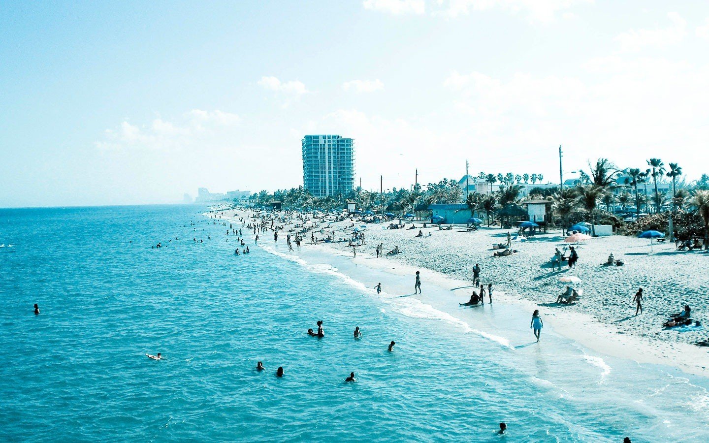 blue blue beach people sand sea coast coast vacation