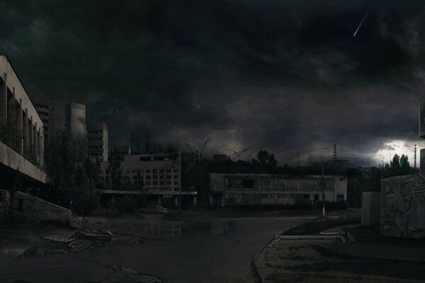 Chernobyl notte immagine spaventosa