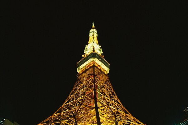 Der Eiffelturm in Lichtern. Der Eiffelturm in der Nacht. Paris bei Nacht