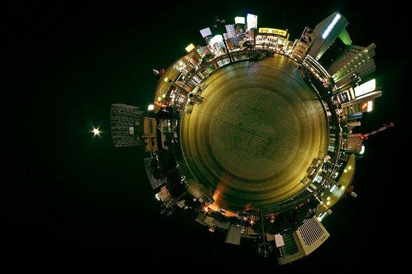 Night panorama of the big city