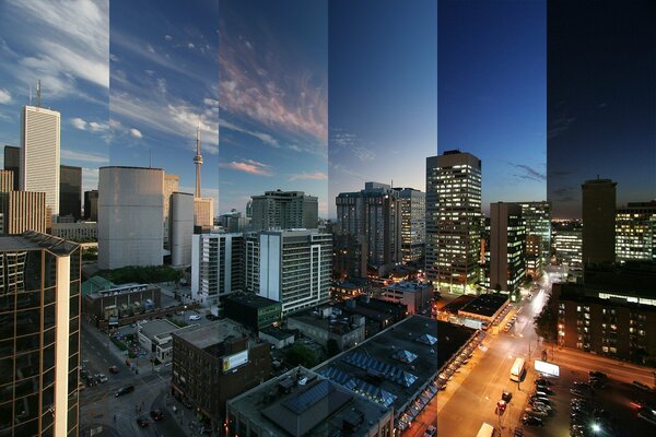 Différentes heures dans une photo