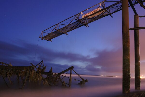 An abandoned construction site. Remnants of civilization