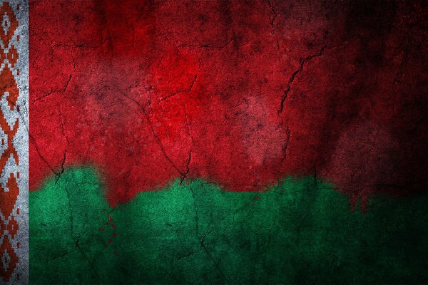 Стилизованный современный белорусский флаг