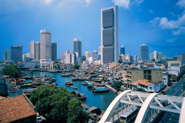 Bateaux de la rivière singapourienne