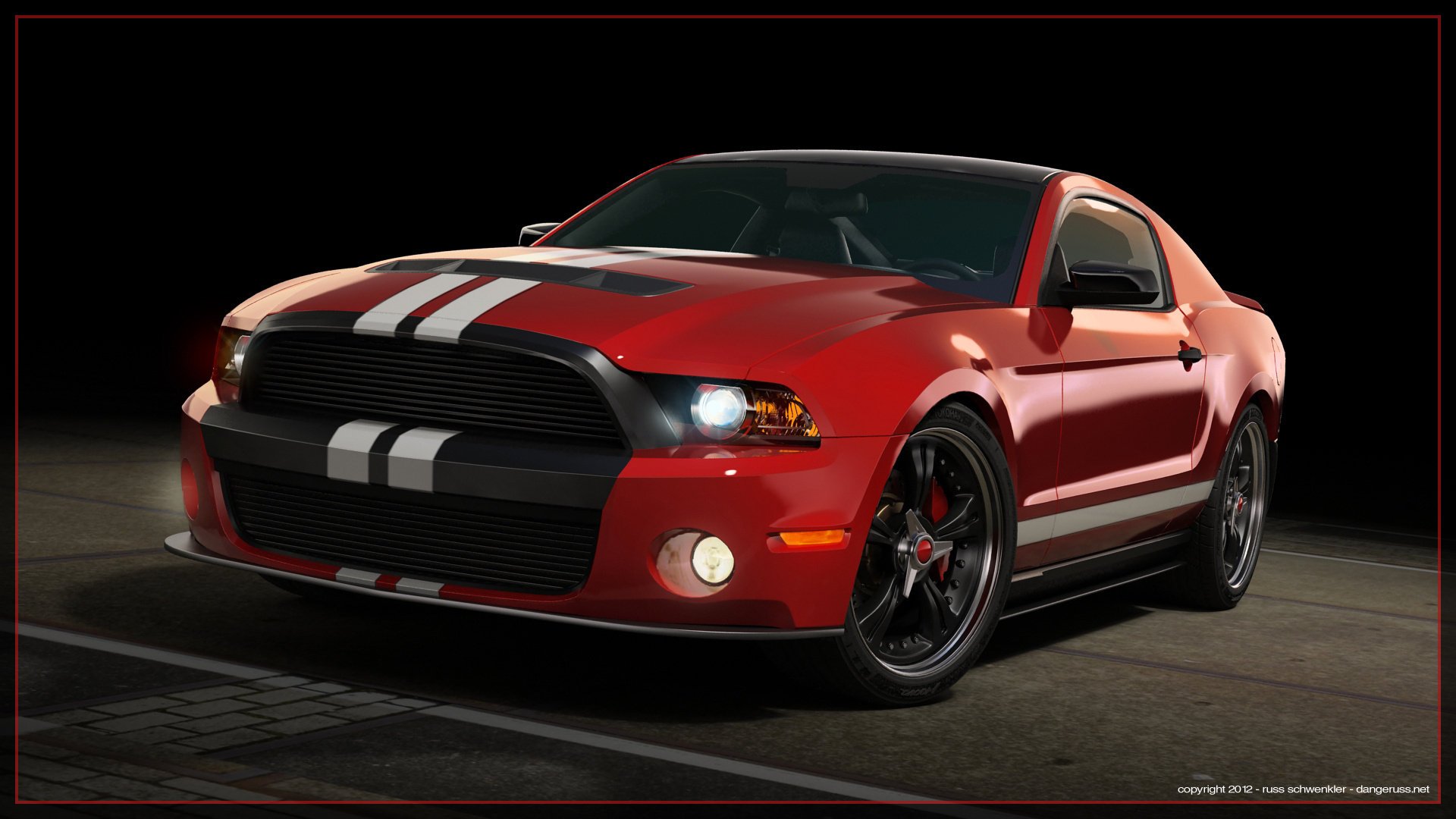 coche 3d ford mustang