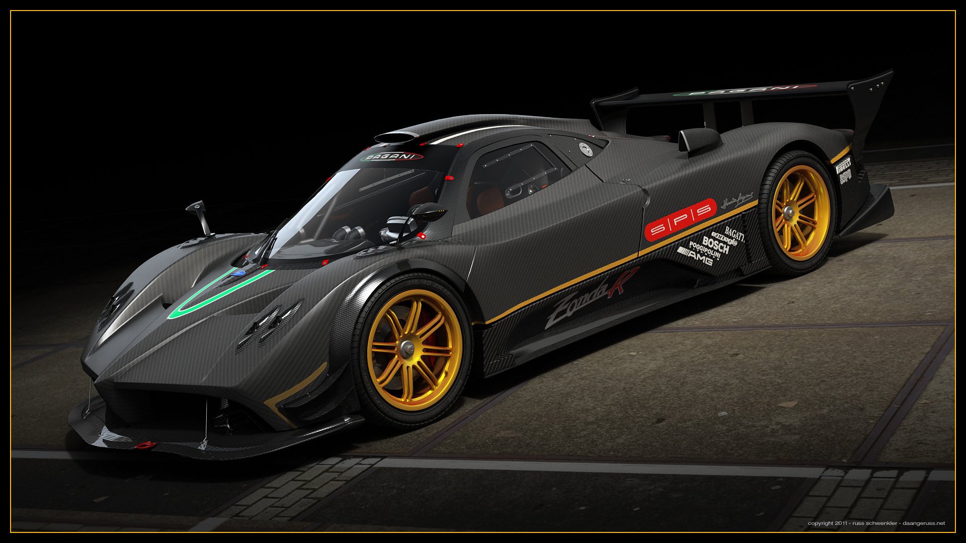 pagani zonda r машина 3d