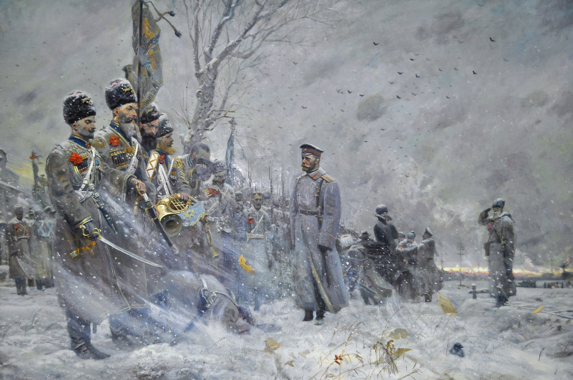 pavel ryzhenko adiós al convoy rusia pintura