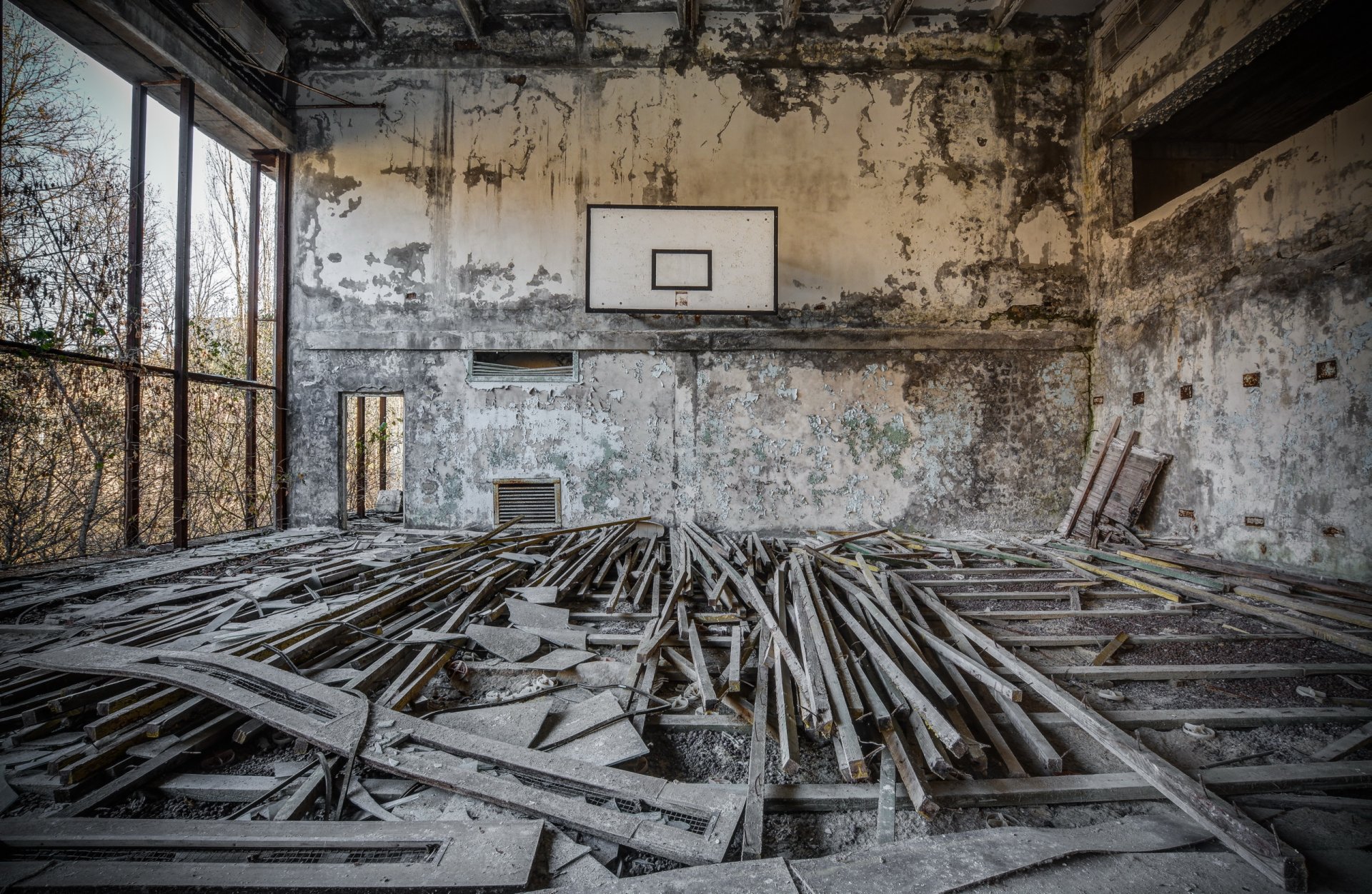 tchernobyl salle gymnase