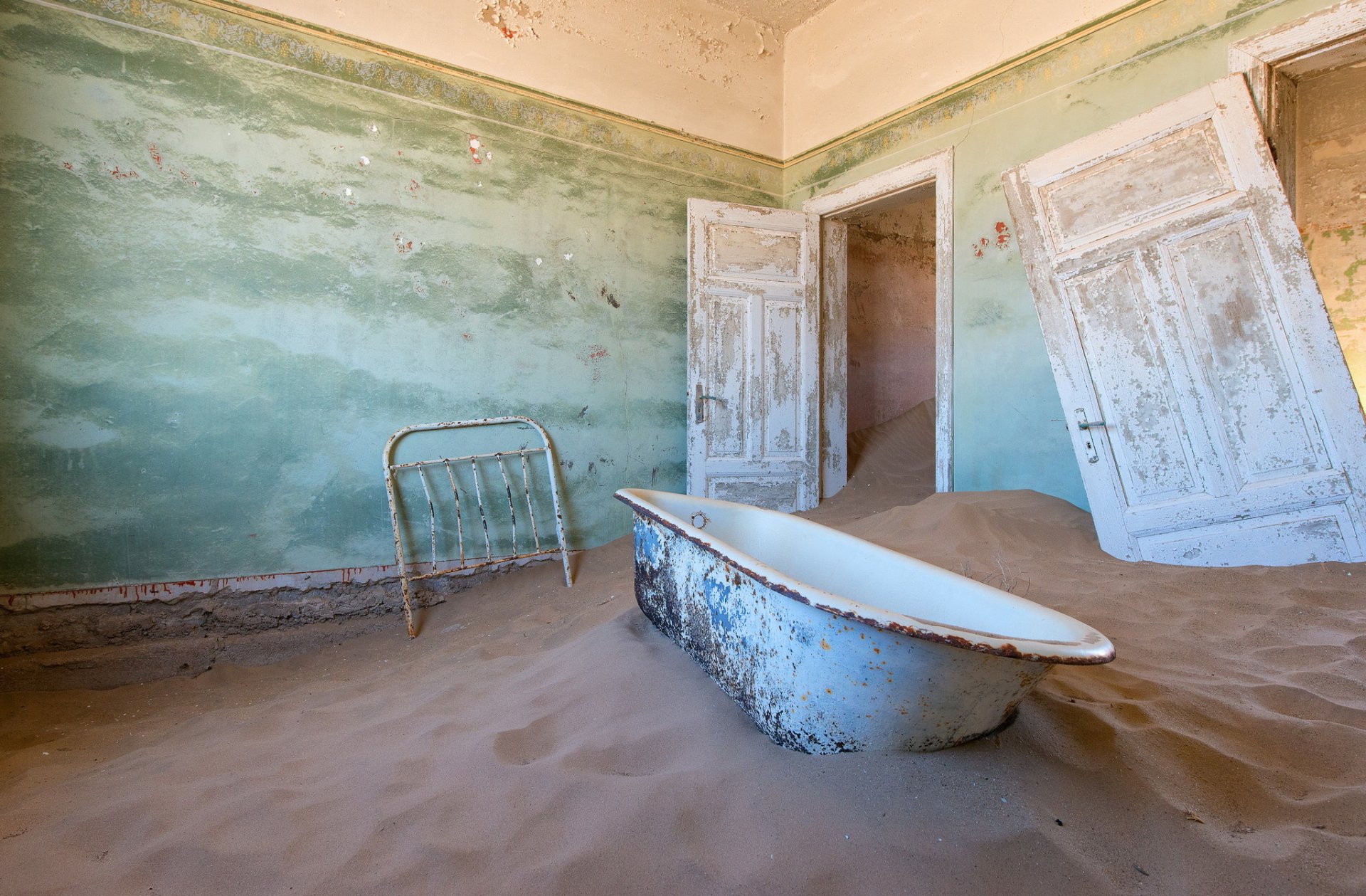 habitación baño arena