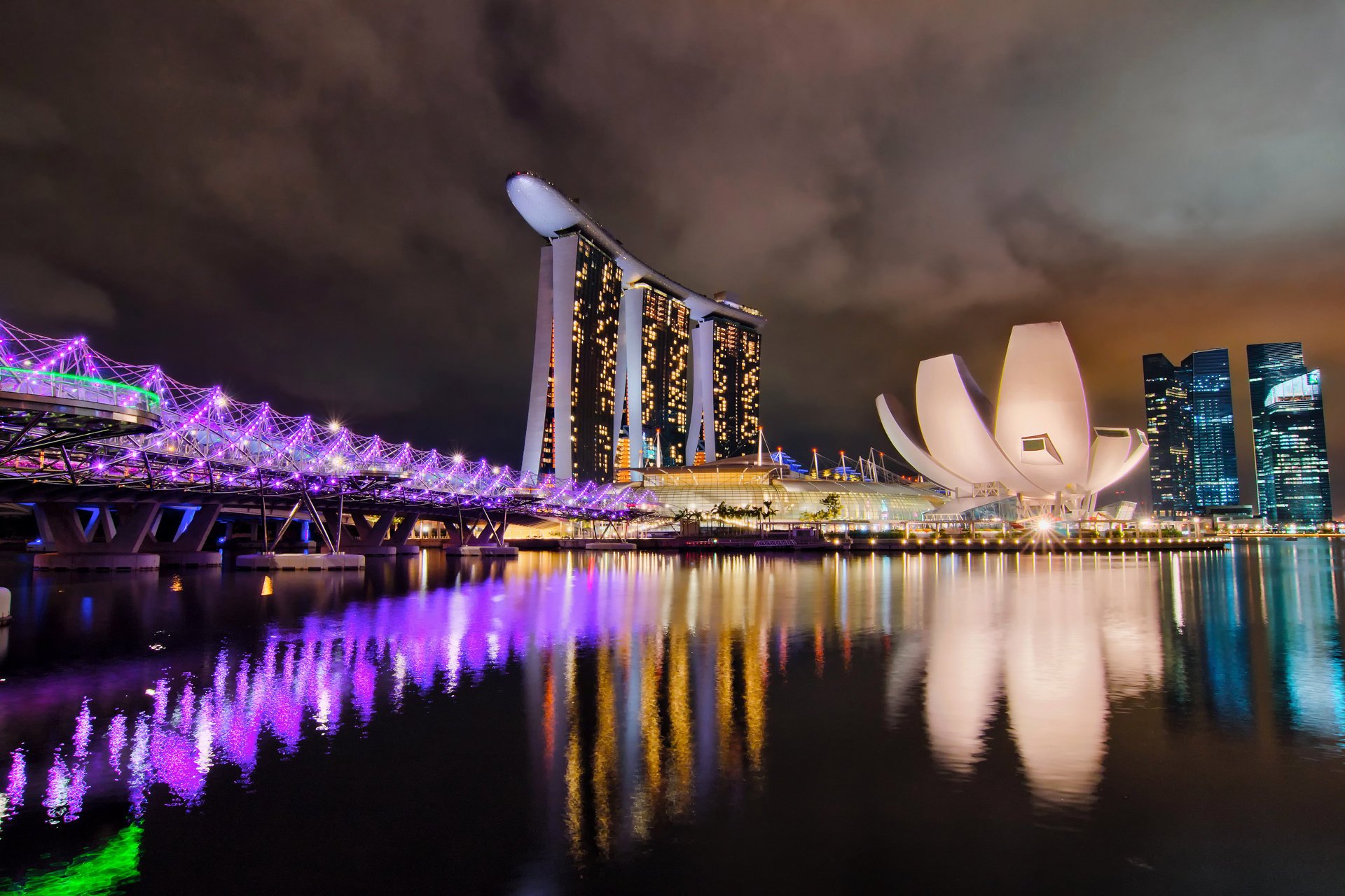 città singapore hotel notte