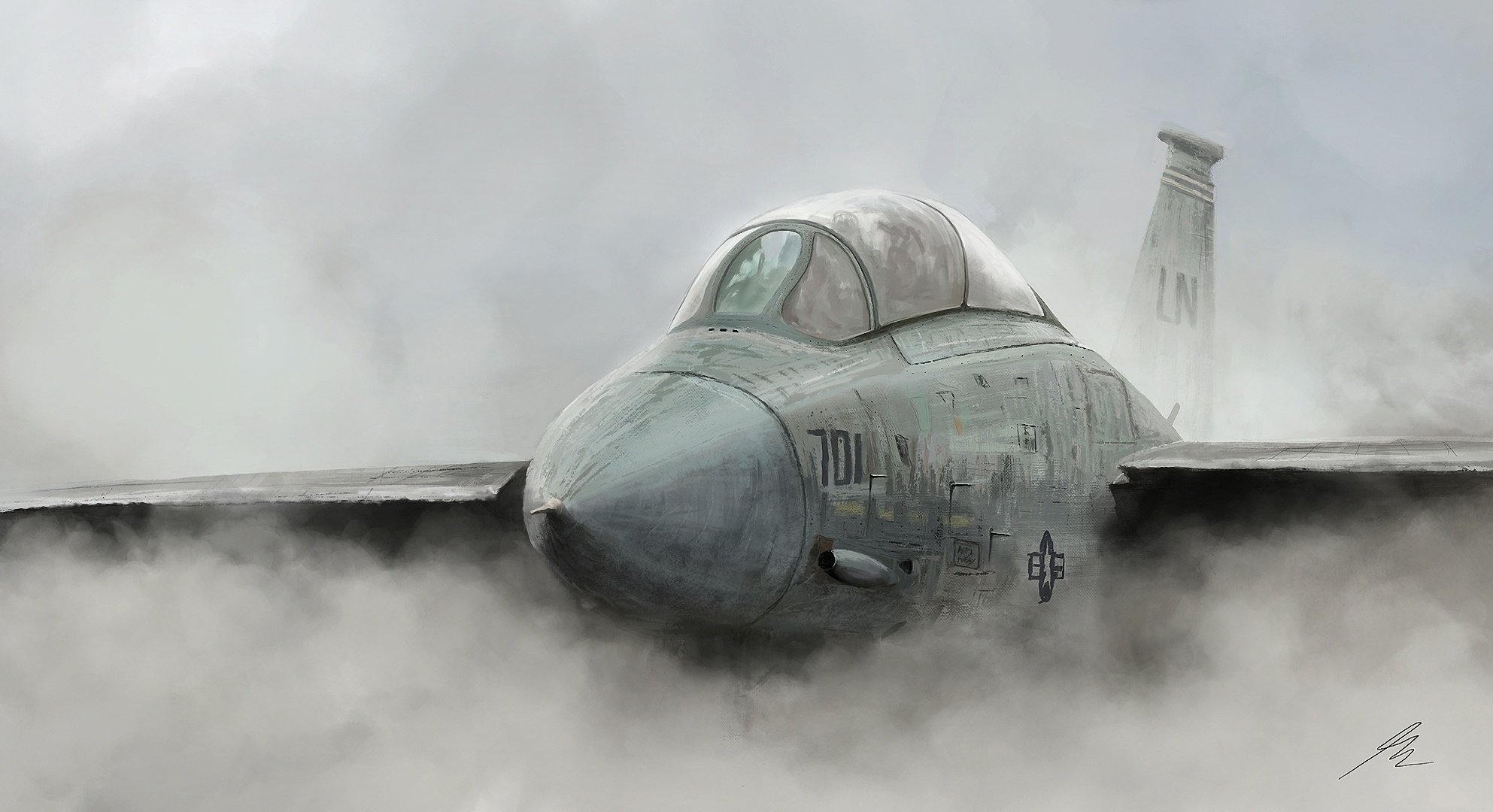 moke fog the plane art