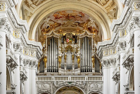 The organ in the great hall of the church