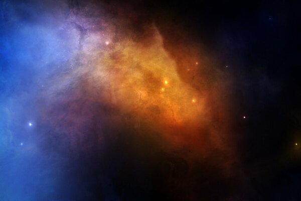 Night glow and starry sky nebula