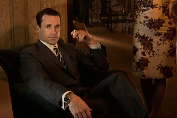 Famous actor Jon Hamm from the movie Mad Men