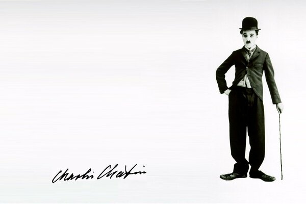 Der berühmte komödiantische Schauspieler Charlie Chaplin