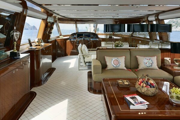 Luxury yacht luxury interior