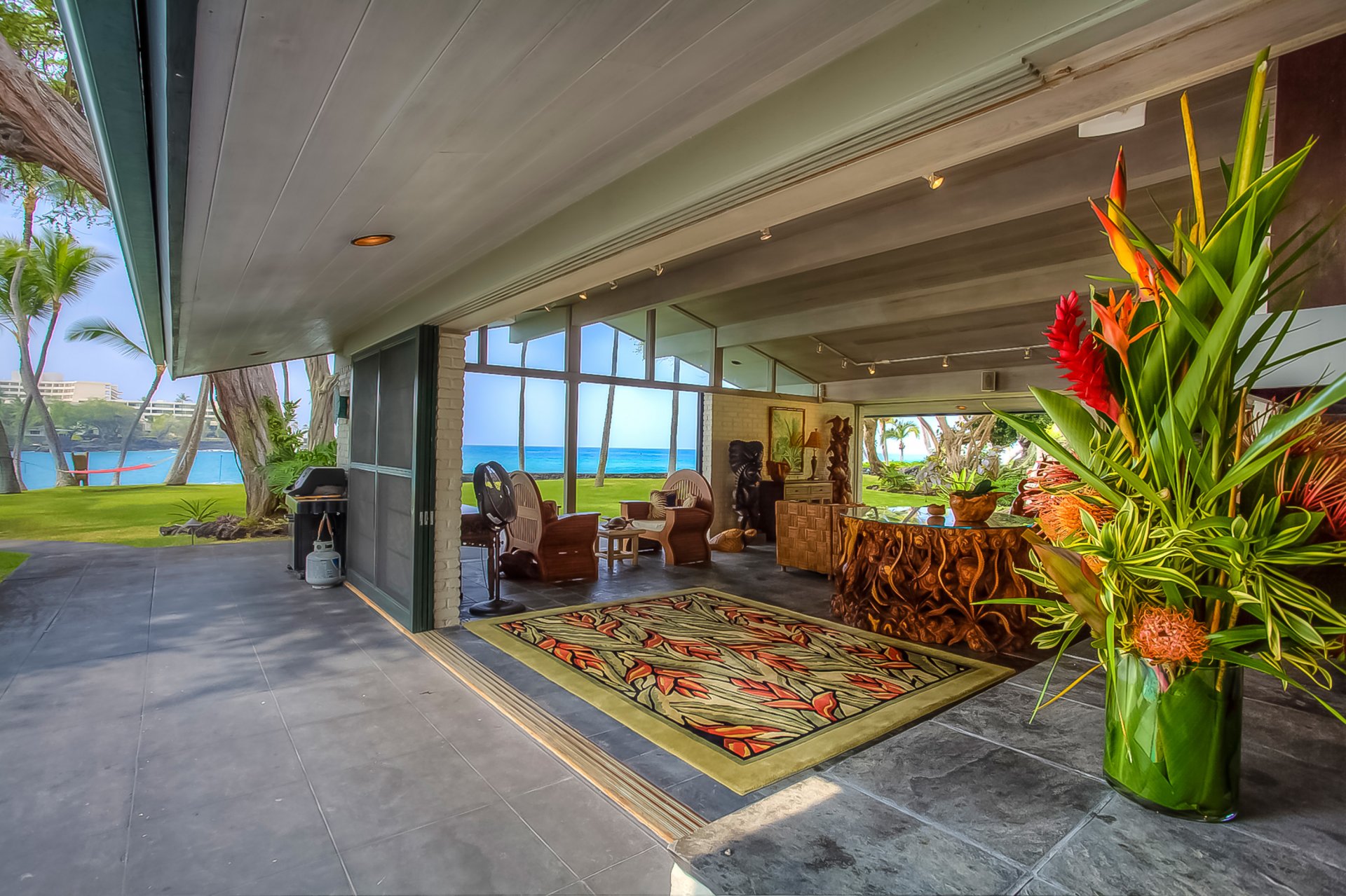 hawaii living room home luxury pacific ocean