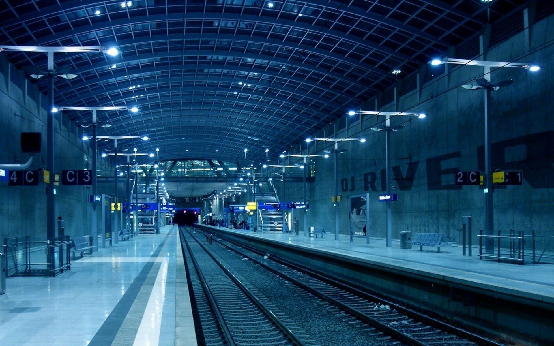 metro vestíbulo luz ferrocarril interior