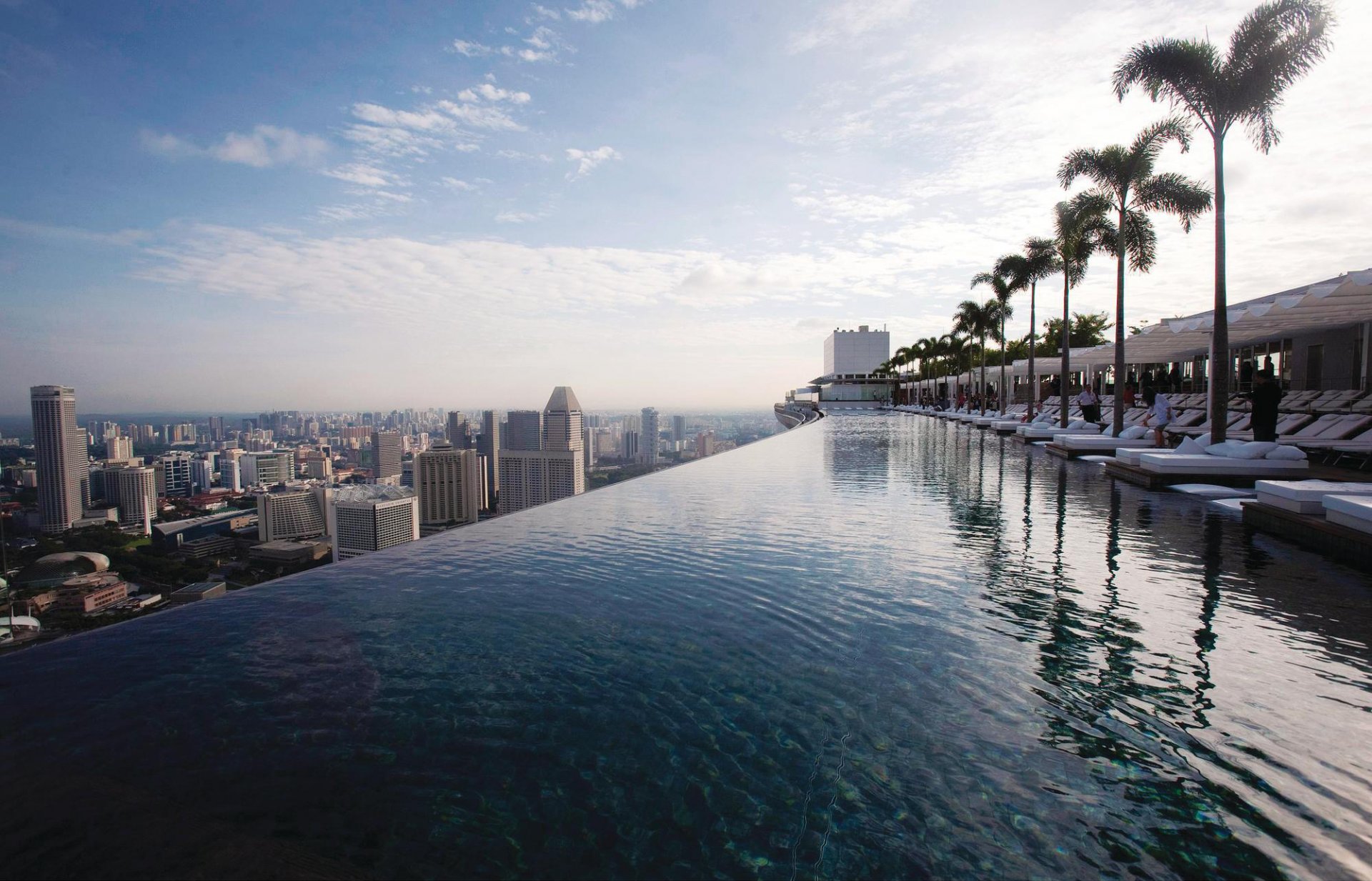 hotel marina bay sands singapur schwimmbad dach aussicht