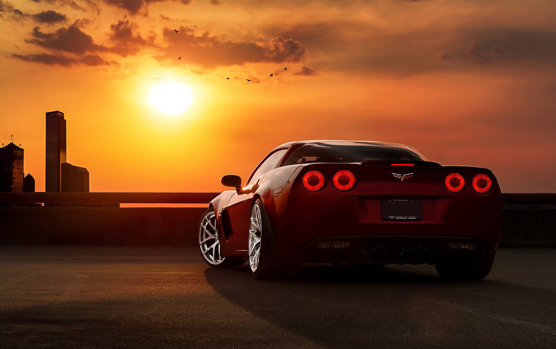 chevrolet sunset the sky machine corvette tuning auto cloud