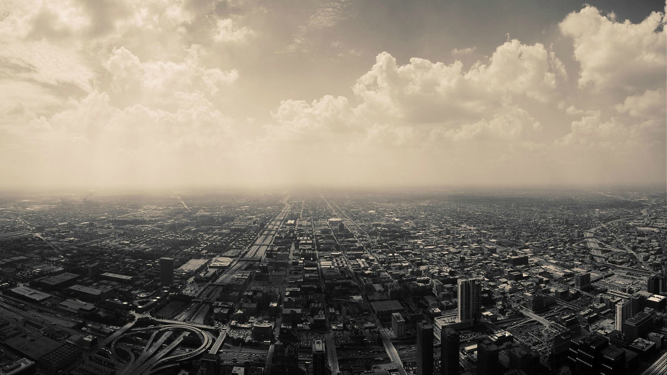 ville vue d ensemble sombre