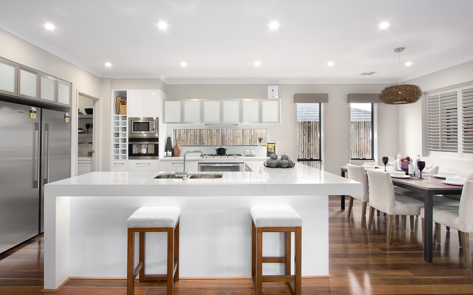 cuisine intérieur accueil blanc