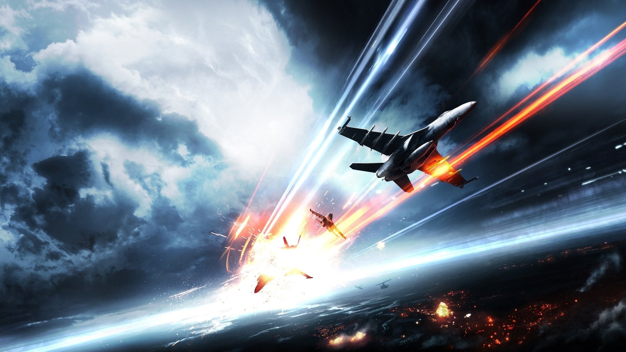 combattente volo cielo luci battlefield 3 battlefield3