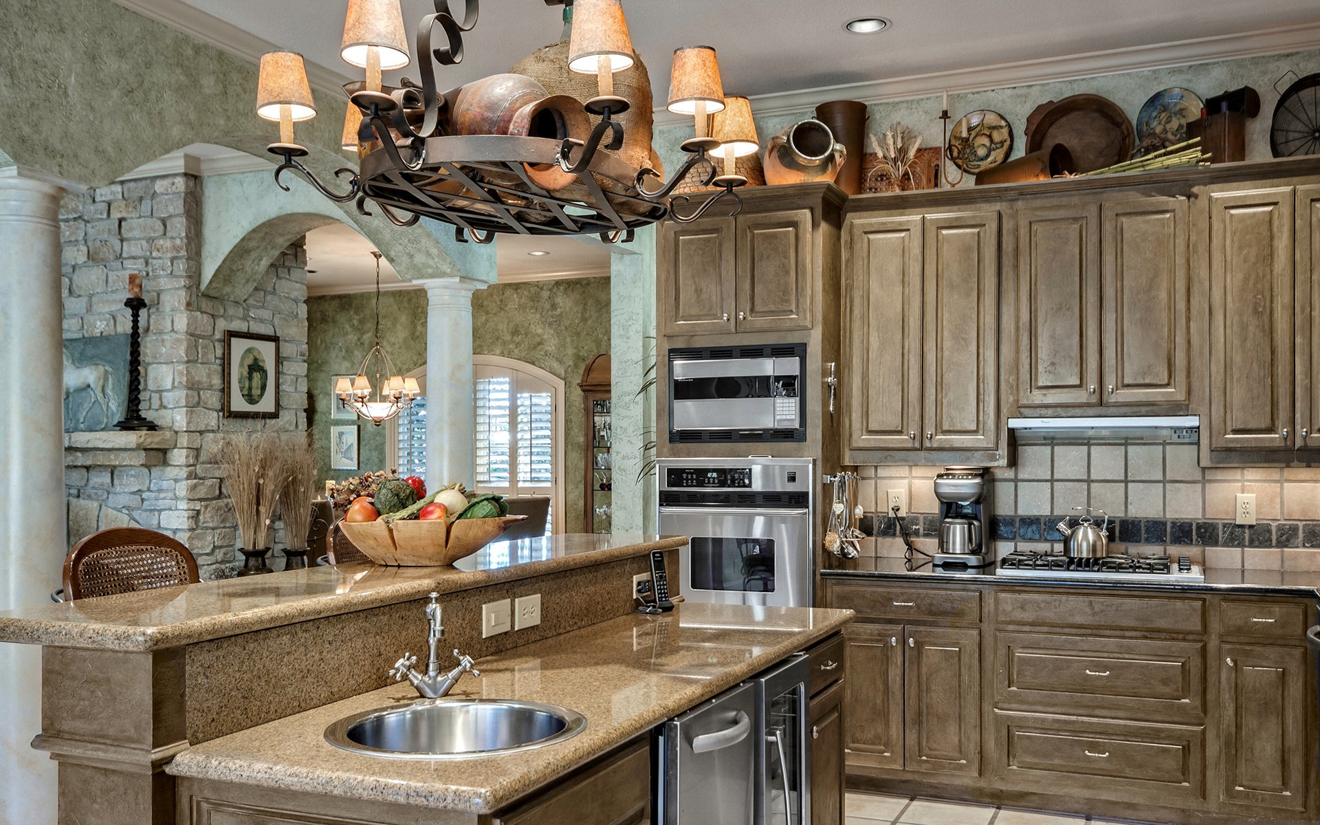 wood kitchen interior home