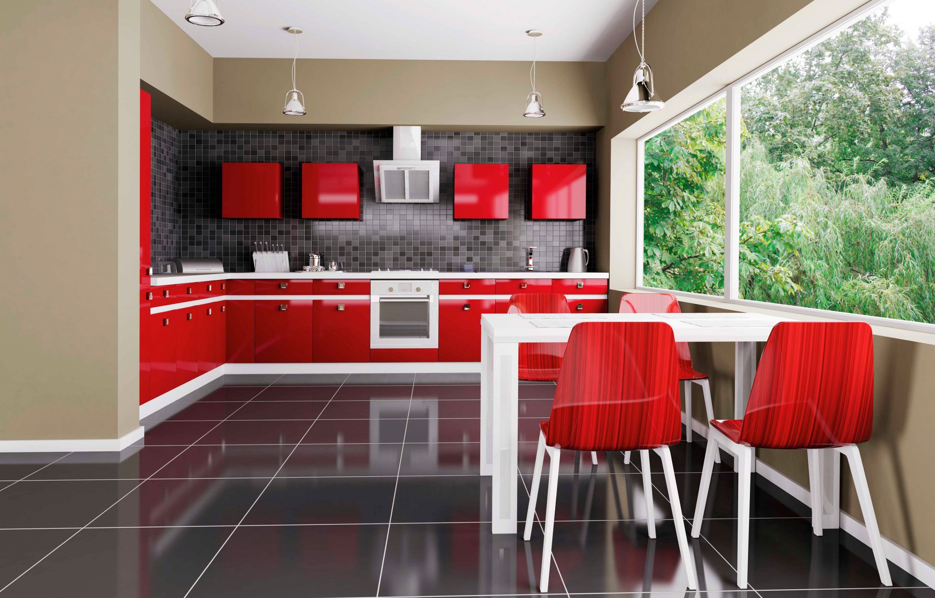 interni stile design camera cucina