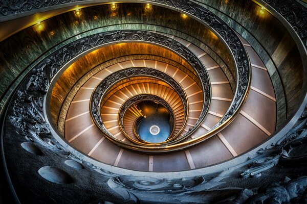 Escalier du musée du Vatican Italien