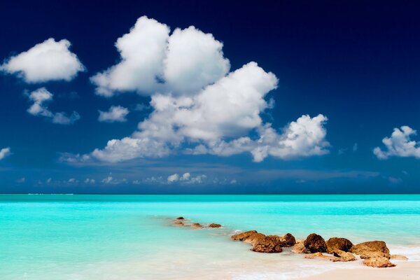 Seashore with a beautiful sky