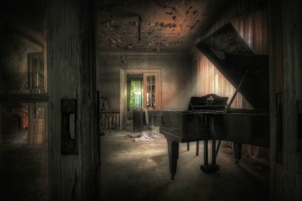 Dans cette pièce, vous pouvez jouer du piano