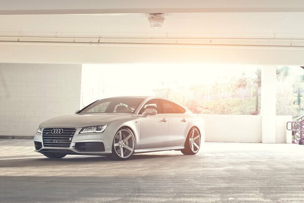 Audi A7 in silver color