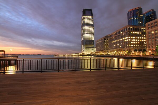 Luci al tramonto nello Stato americano del New Jersey