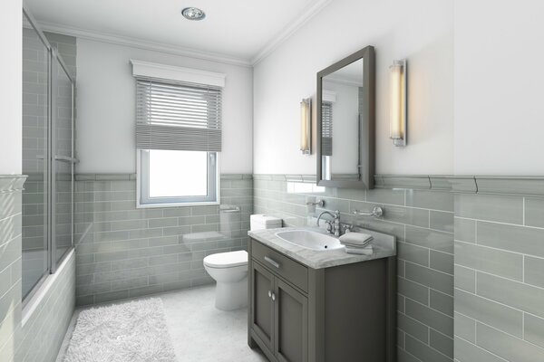 Bathroom interior. 3d graphics. Photo