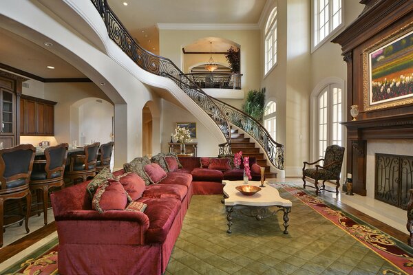 Gran salón de una prestigiosa Villa en Texas