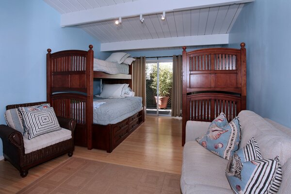 Children s room with bunk beds