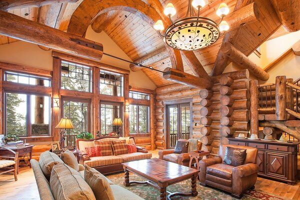 The interior of a country house in the suburbs