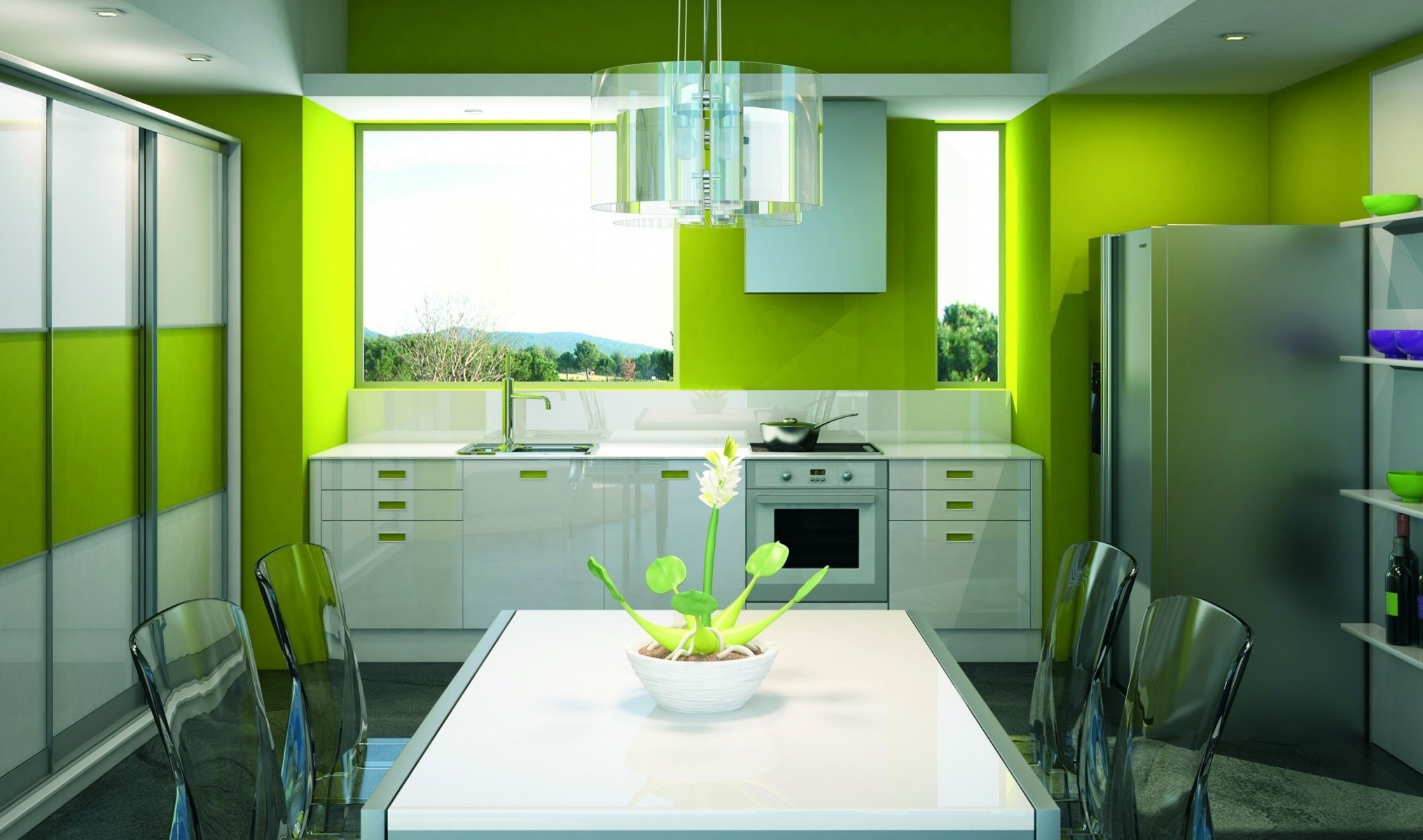 interni stile design camera cucina