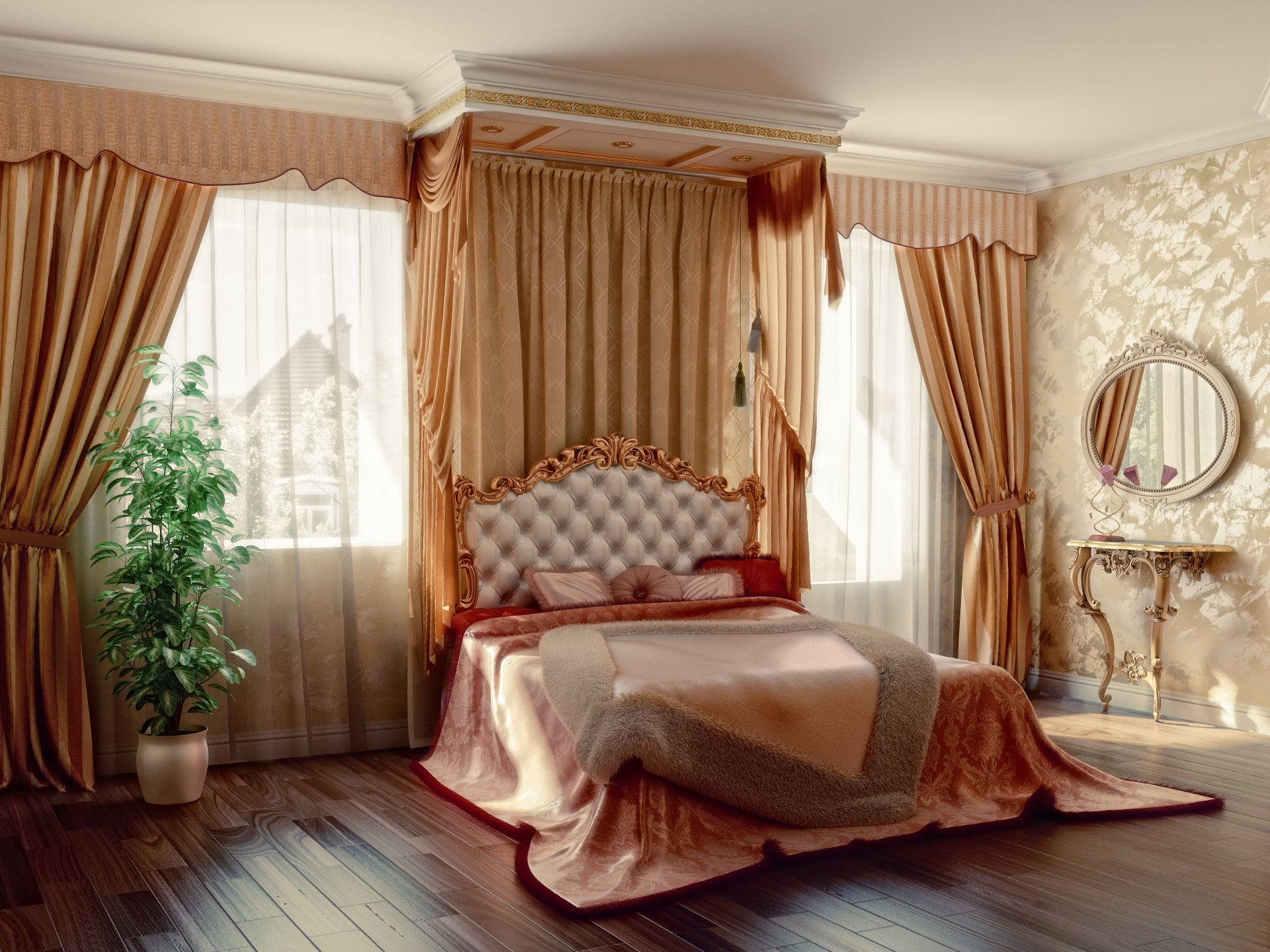 dormitorio decoración diseño muebles flores