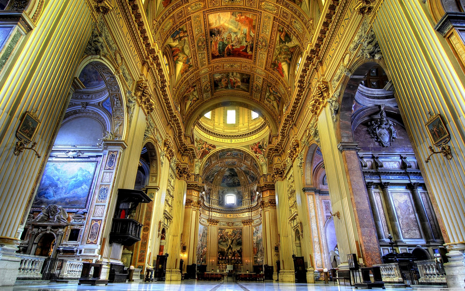 kathedrale wandmalerei fresko bogen religion